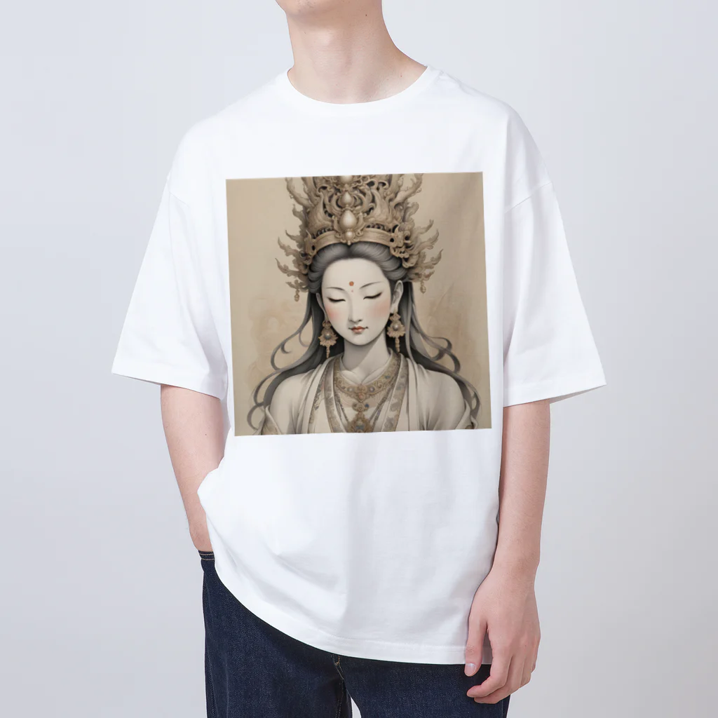 AI Fantasy Art Shopの観音菩薩 オーバーサイズTシャツ