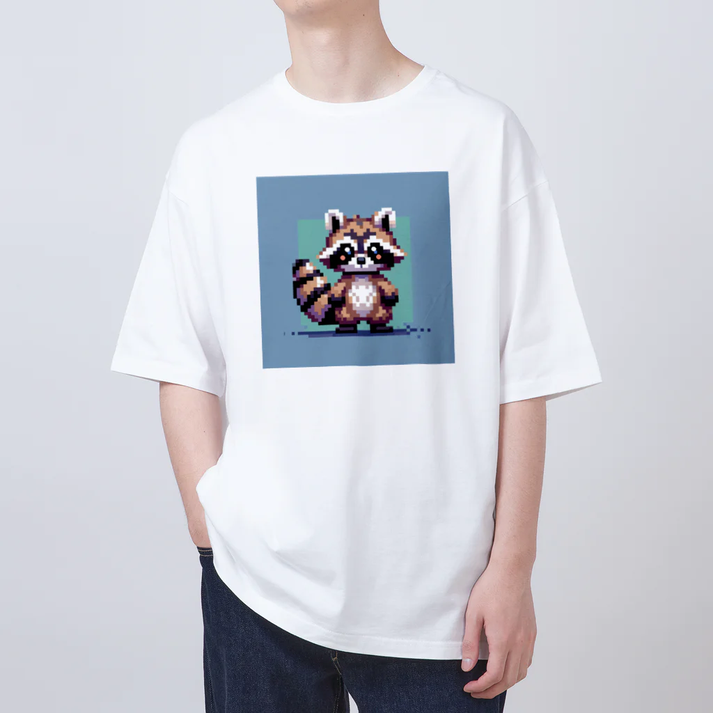 himajinseijin01のドット絵アライグマちゃんTシャツサイズ Oversized T-Shirt