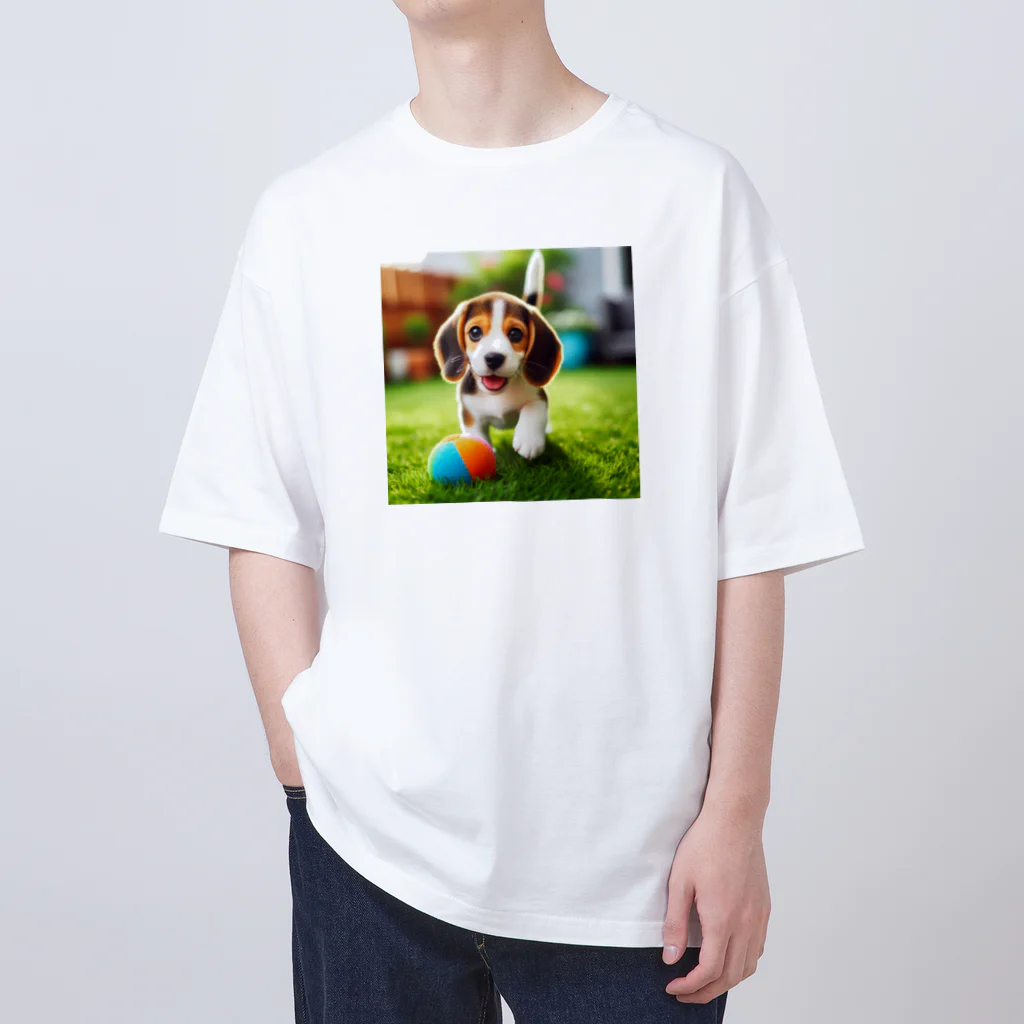 カジノ屋のビーグル犬キキちゃん Oversized T-Shirt