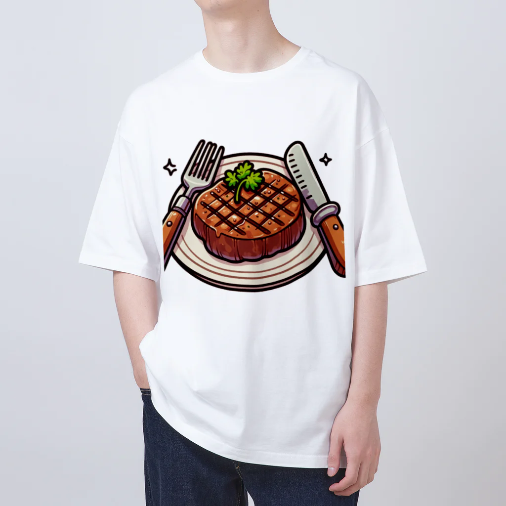 jojo-のステーキ オーバーサイズTシャツ