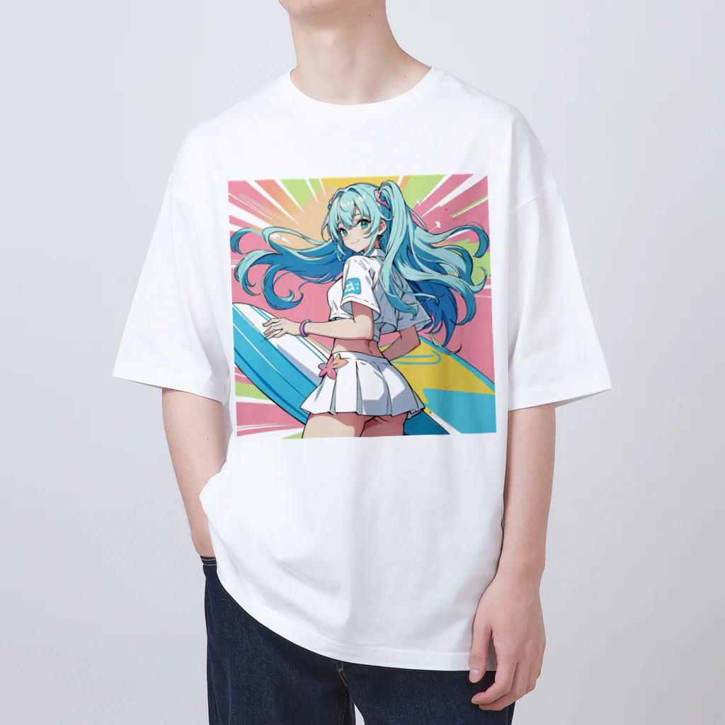 yozoraniyumeoの魔法サーファー少女 Oversized T-Shirt