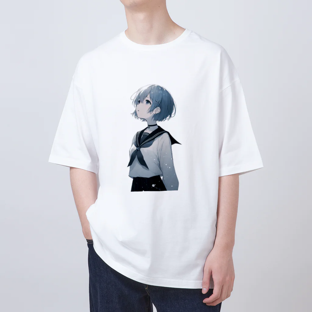 chika_22の見上げる夜空 Oversized T-Shirt