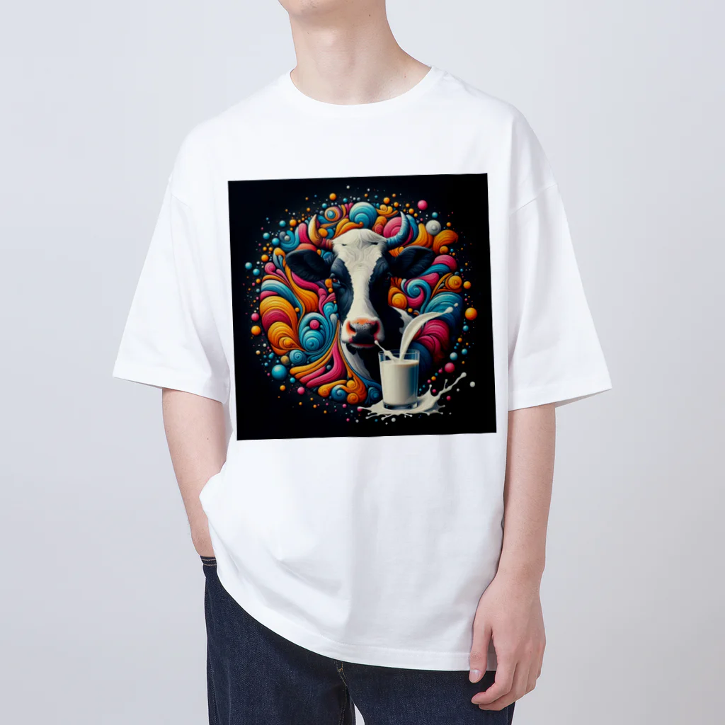 ハデハデミルクのモダン牛くん Oversized T-Shirt