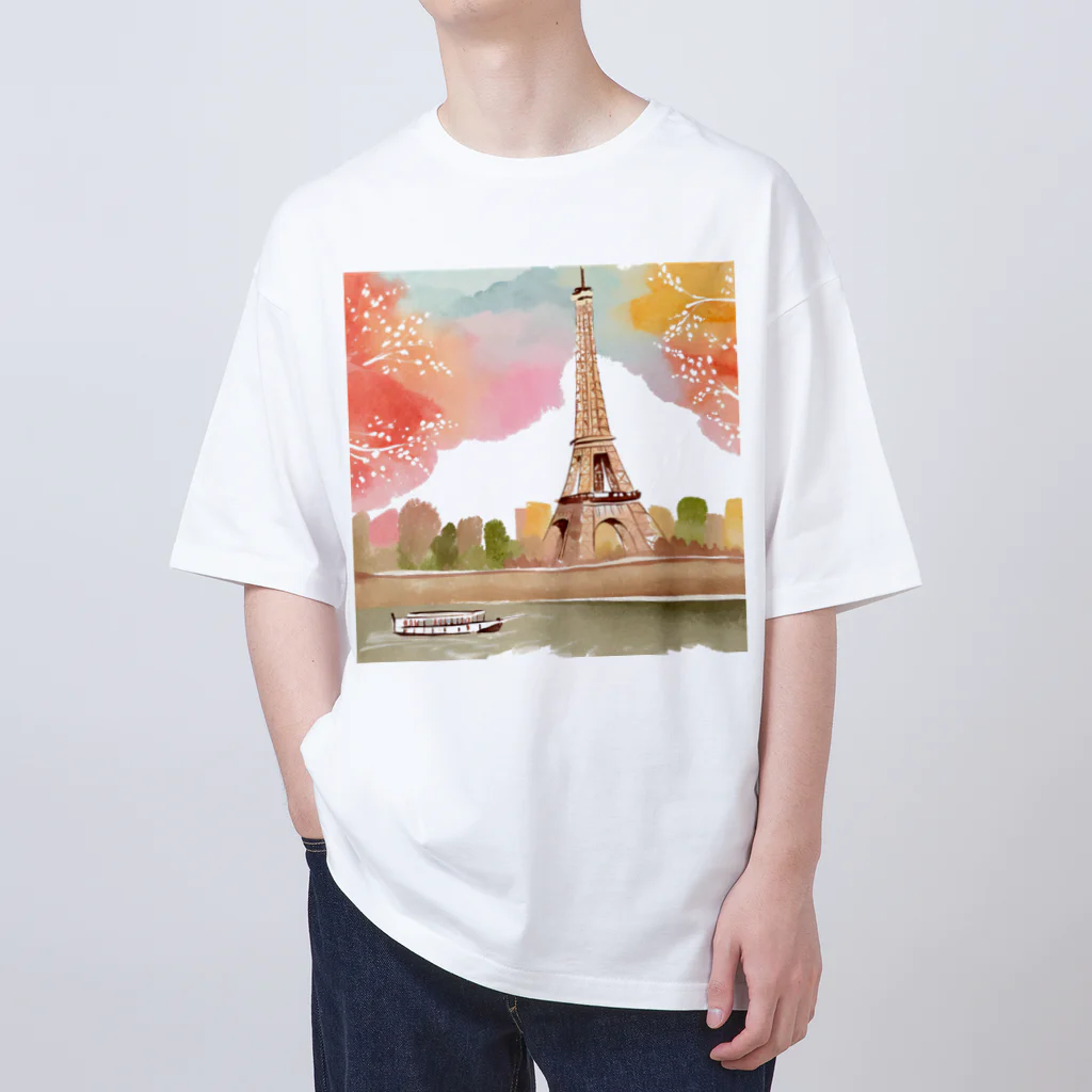 tyu-ripuのparis spring オーバーサイズTシャツ