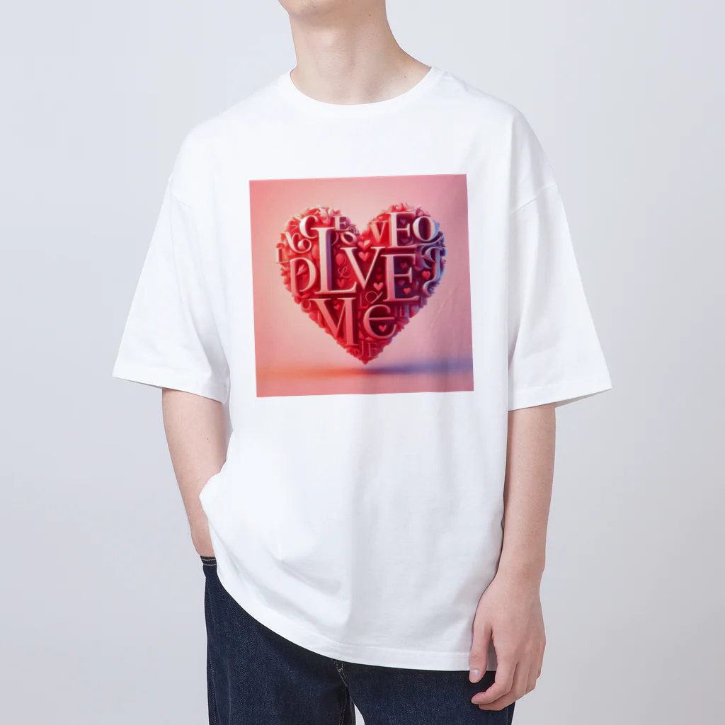 8kn356231のハート Oversized T-Shirt