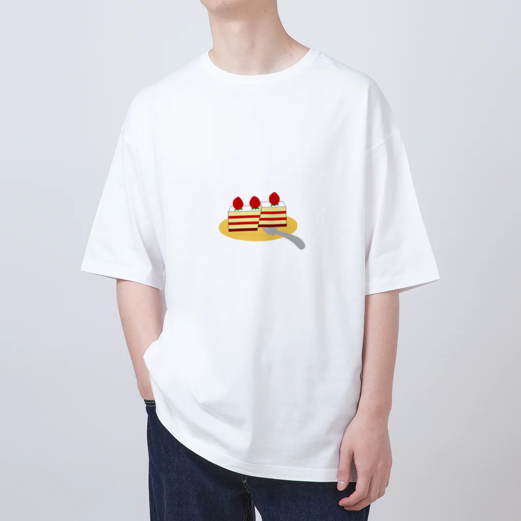 はるんるんの地層ケーキ(正断層) オーバーサイズTシャツ