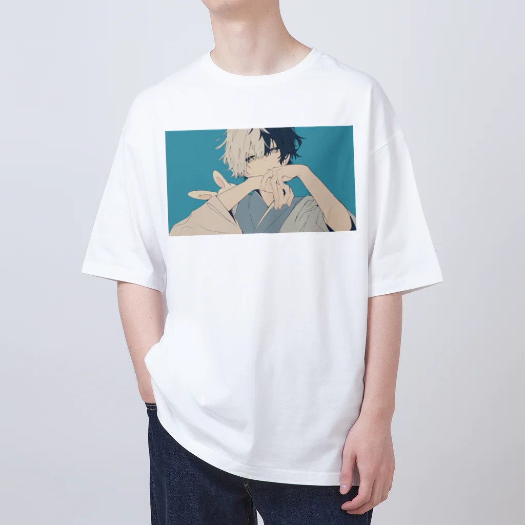 as -AIイラスト- の着物とうさ耳 Oversized T-Shirt