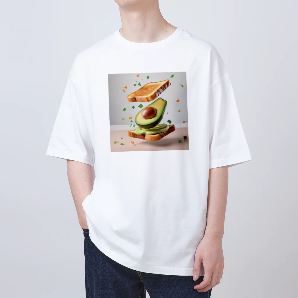 chan-takehaniのフライングアボカドトースト オーバーサイズTシャツ