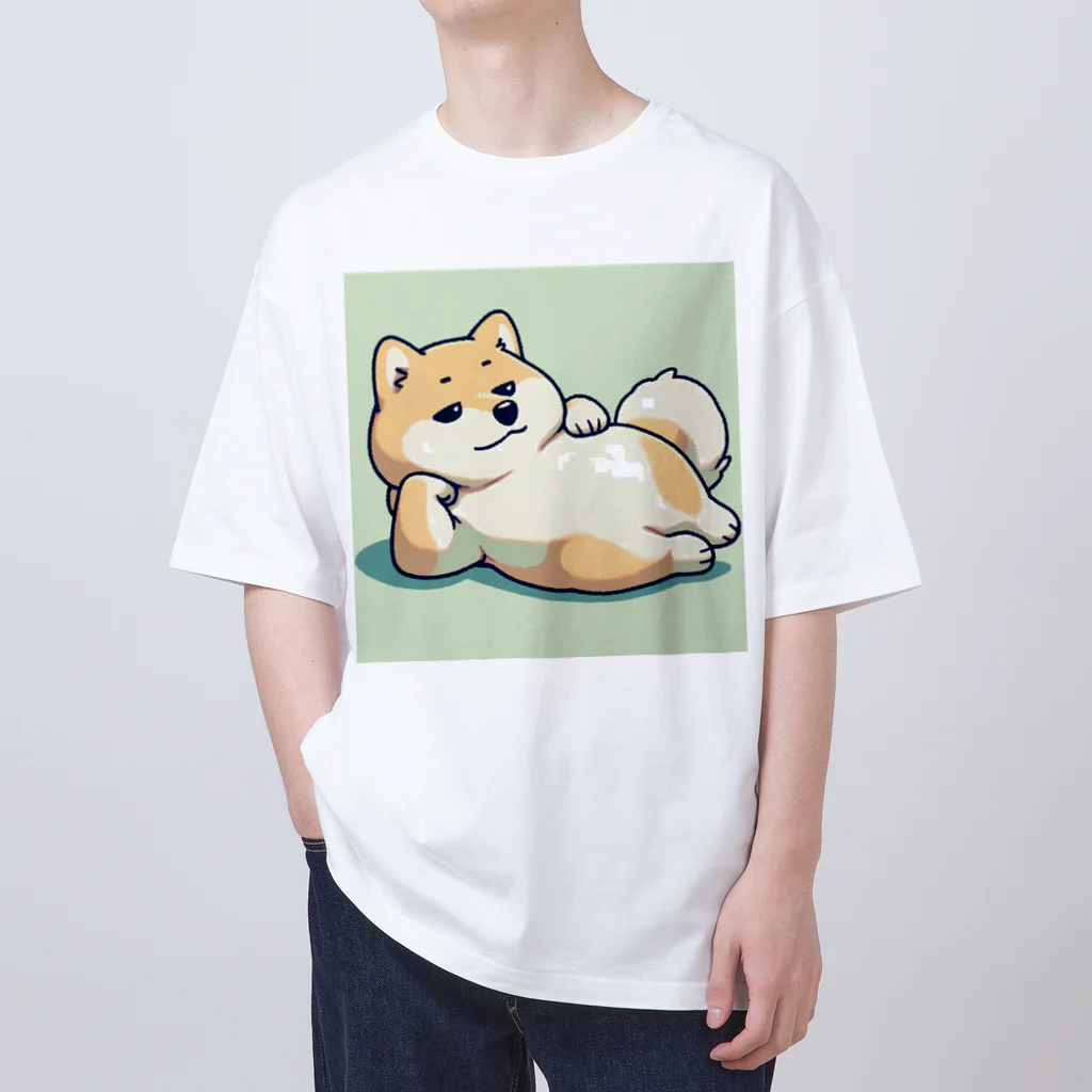 aikuの海外風ダラダラわんちゃん オーバーサイズTシャツ