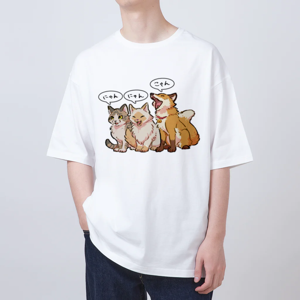 ココハス工房のにゃんにゃんこやん(妖怪ver) オーバーサイズTシャツ