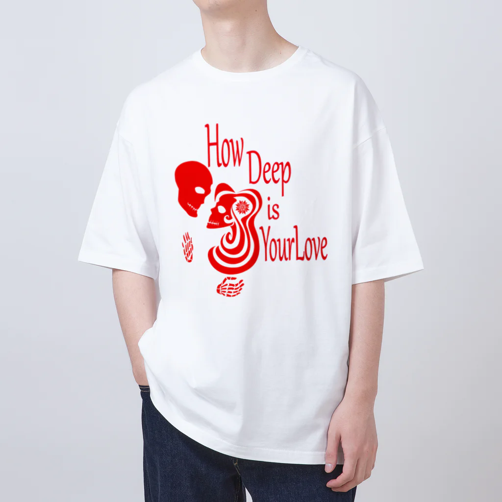 『NG （Niche・Gate）』ニッチゲート-- IN SUZURIのHow Deep Is Your Love（赤） Oversized T-Shirt