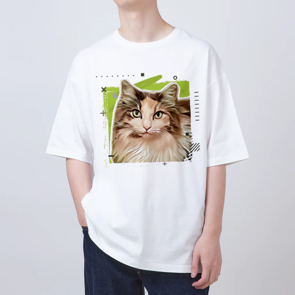 おしゃれおネコさま💛🐱✨の2024夏新作　ぱっちりお目目のおネコさま オーバーサイズTシャツ