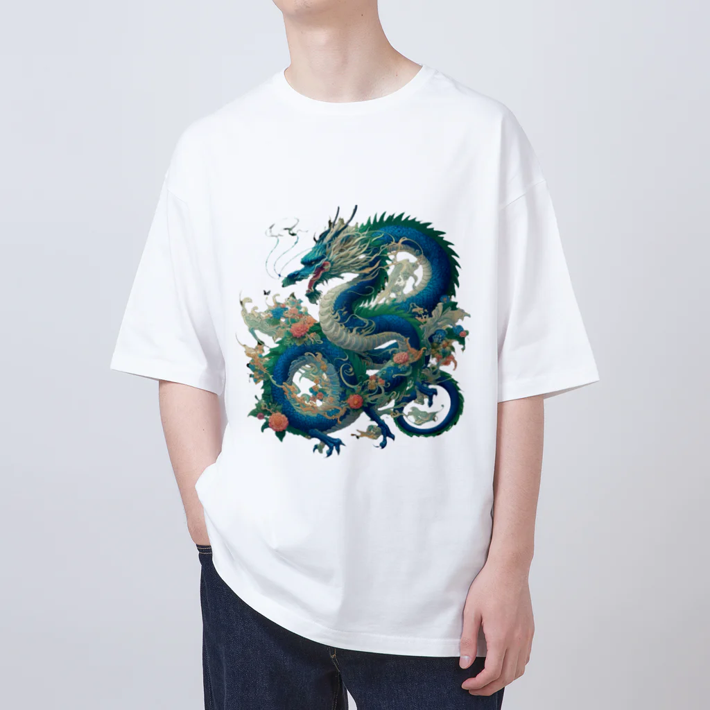 百花の碧龍 オーバーサイズTシャツ