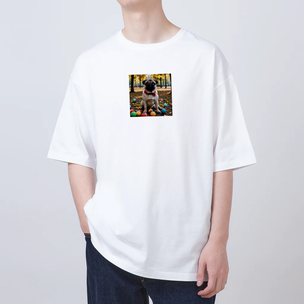 smoking-alcoholのパグライフ Oversized T-Shirt