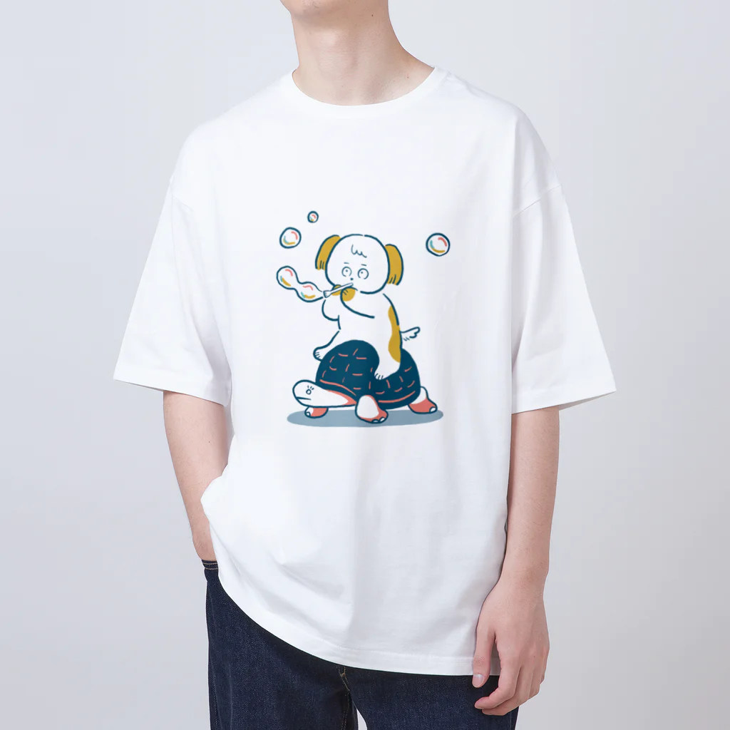 nenneのイヌ - シャボン玉 オーバーサイズTシャツ