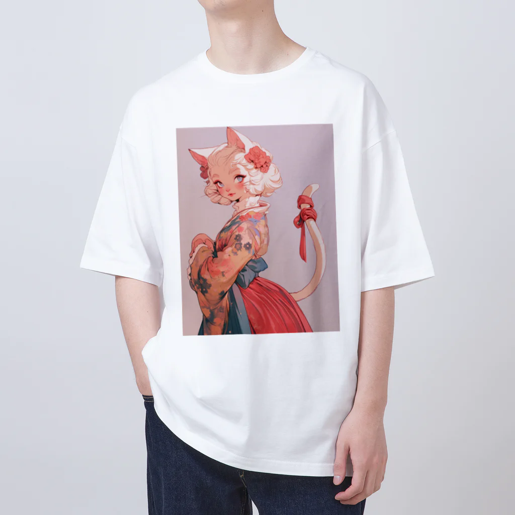 AQUAMETAVERSEの猫のファッションショー Oversized T-Shirt