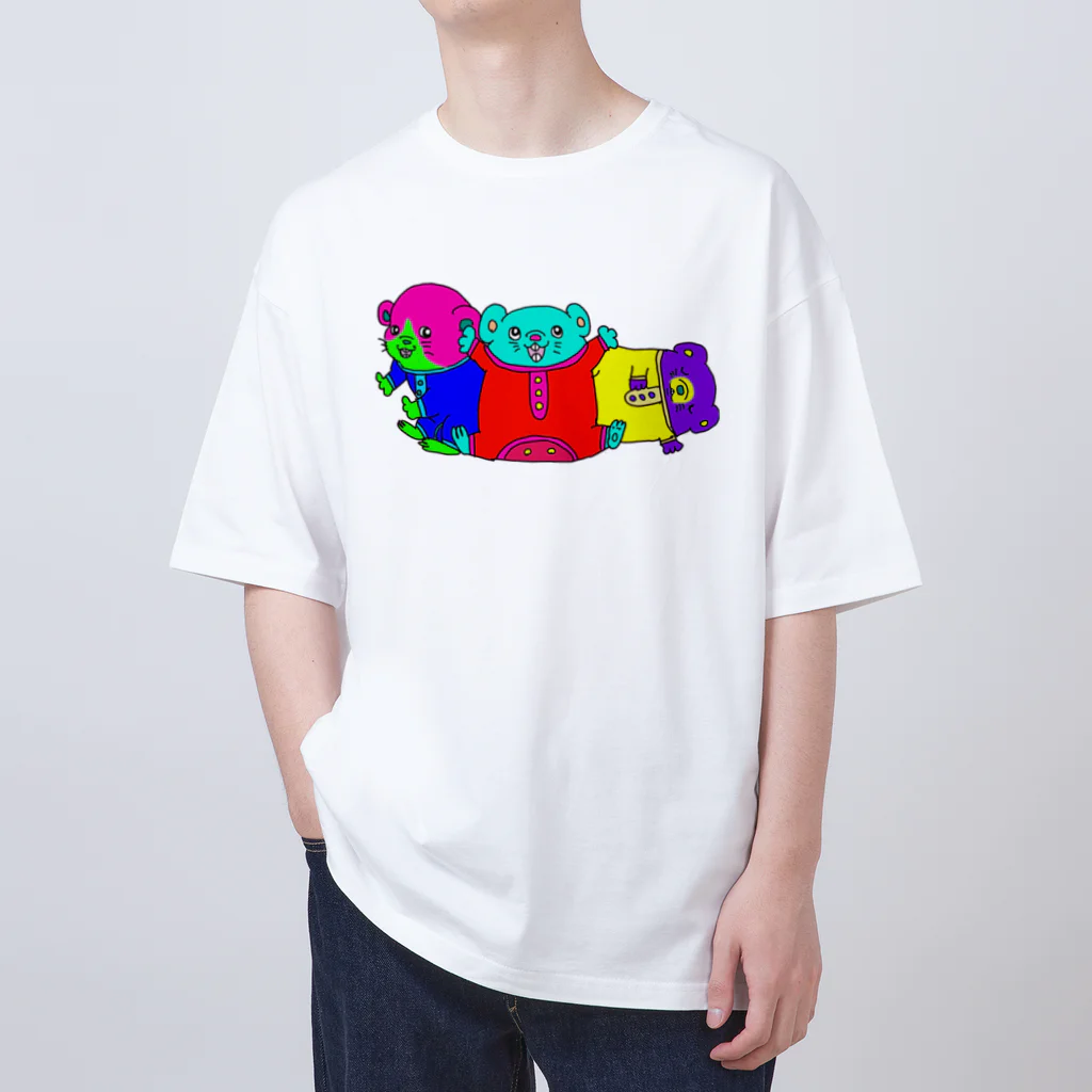 ネズミの金玉2DKの子ネズミ戦隊ロンパース!! Oversized T-Shirt