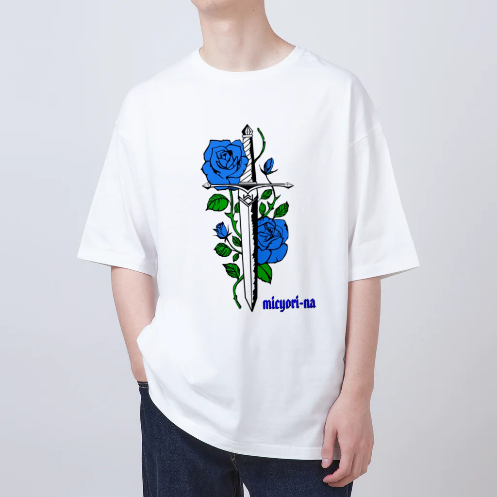 micyorina shopのmicyorina logo 『Blue』 Oversized T-Shirt