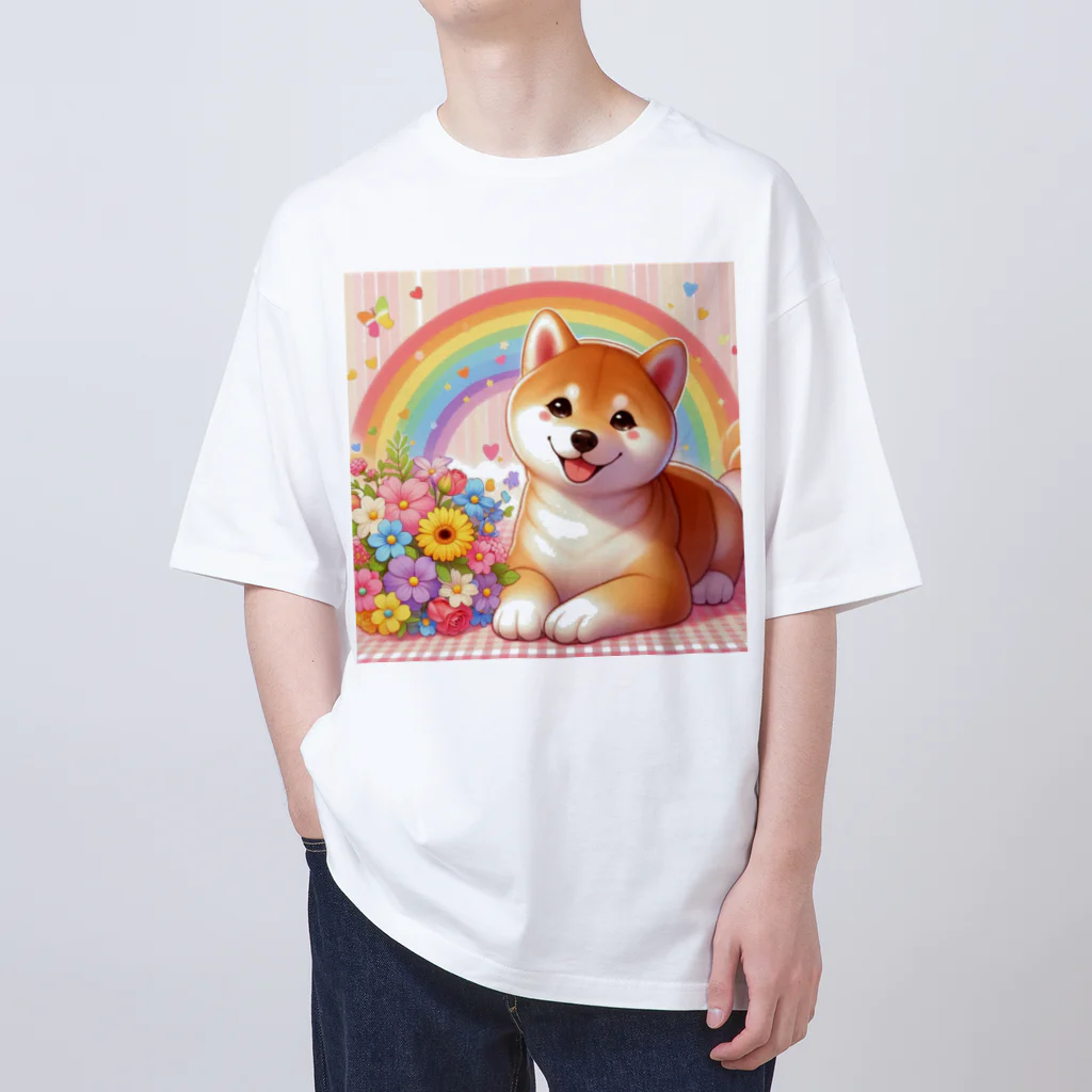 癒しのショップの夢の中の柴犬 Oversized T-Shirt