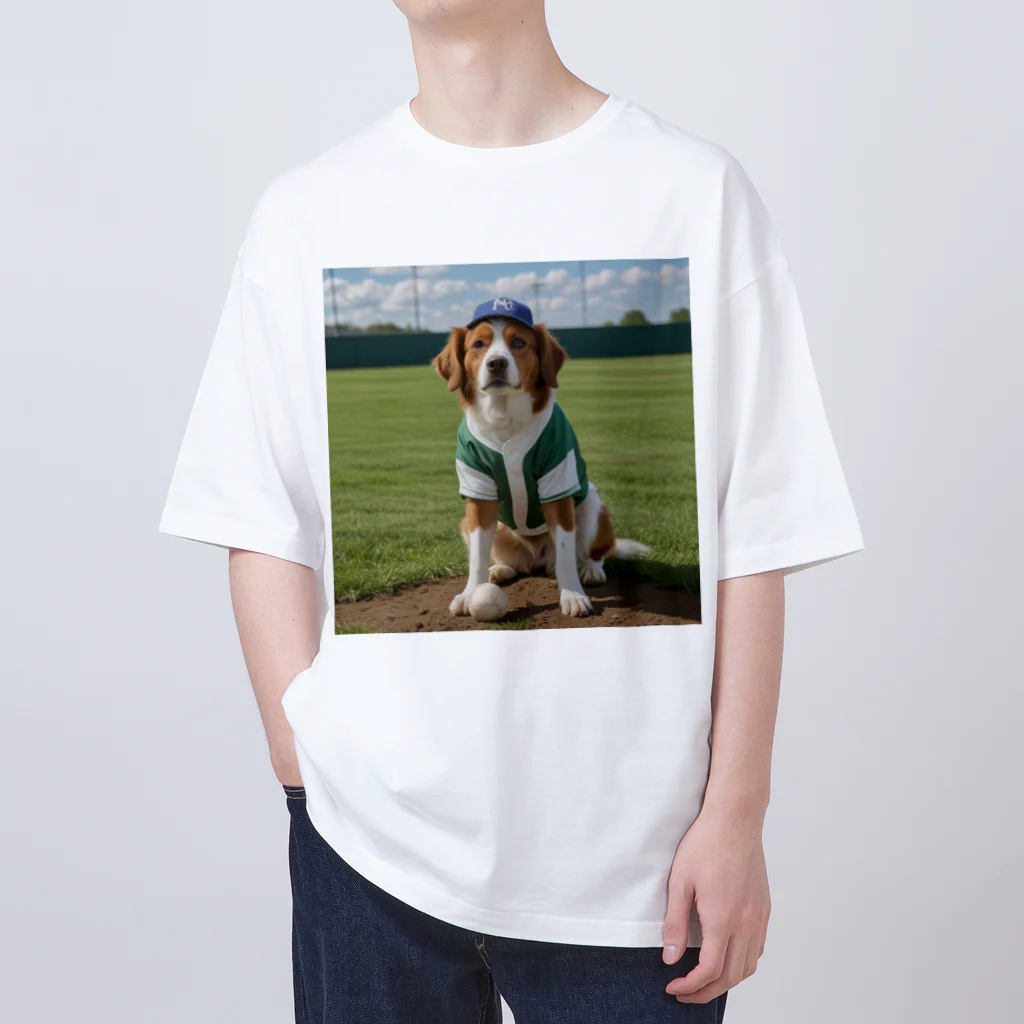 ぽめさくの犬野球 オーバーサイズTシャツ