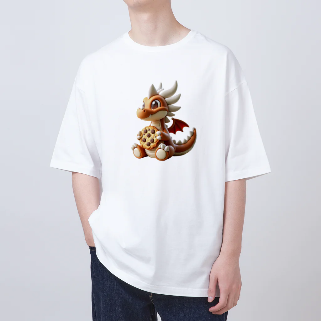 ドラゴンとわたしのドラゴンとビスケット Oversized T-Shirt