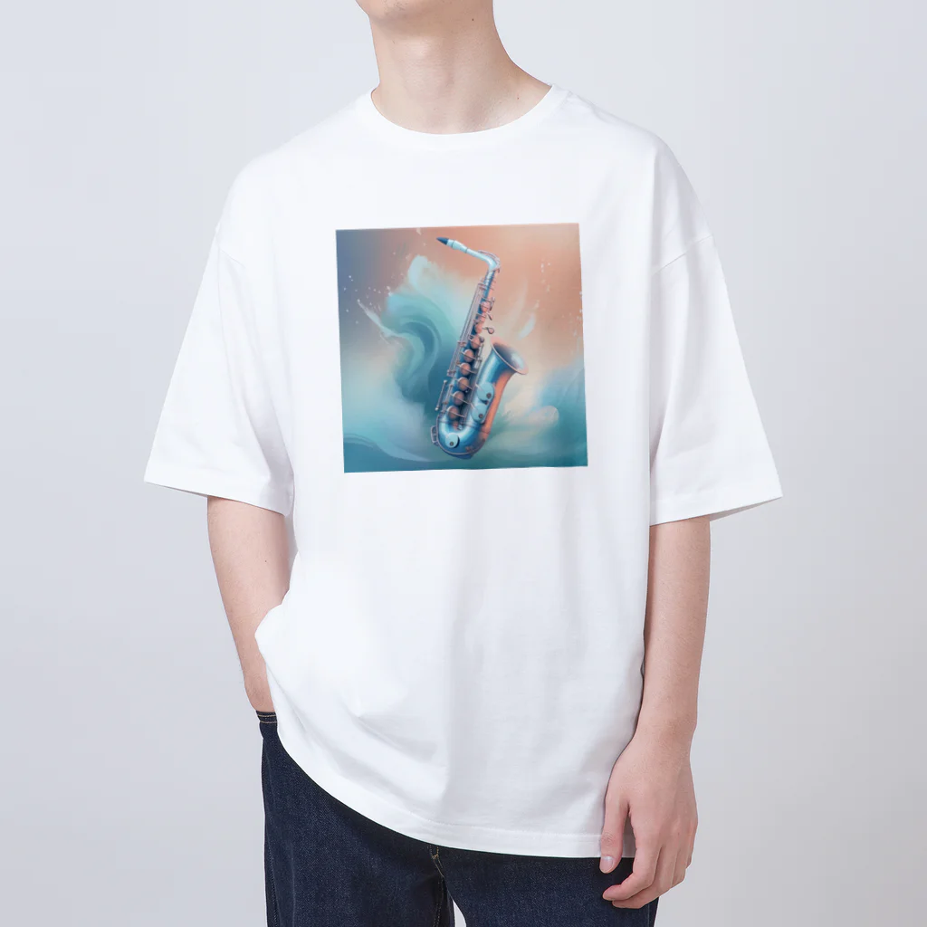 chan-takehaniのサファイアブルーの旋律 Oversized T-Shirt