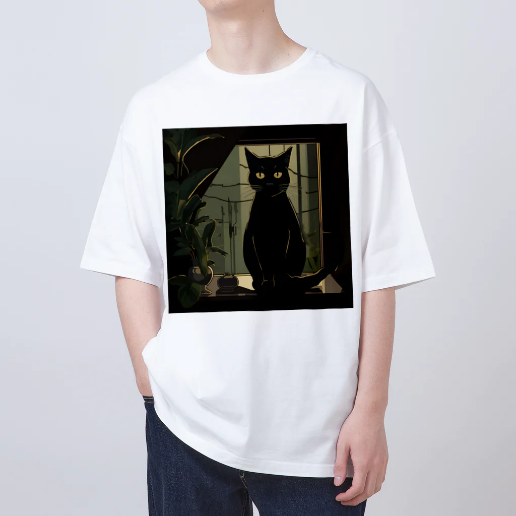 8890の黒猫 オーバーサイズTシャツ