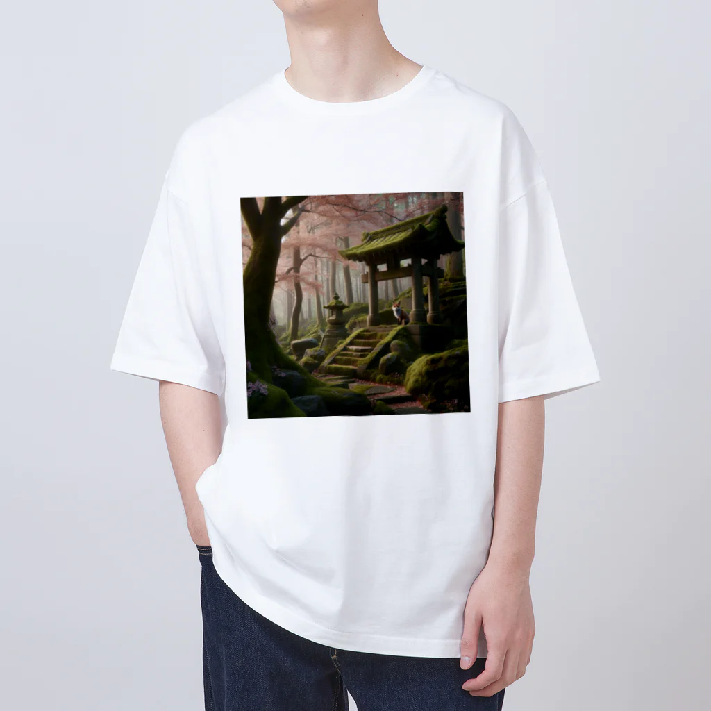 wezooweの神社廃墟1 Oversized T-Shirt