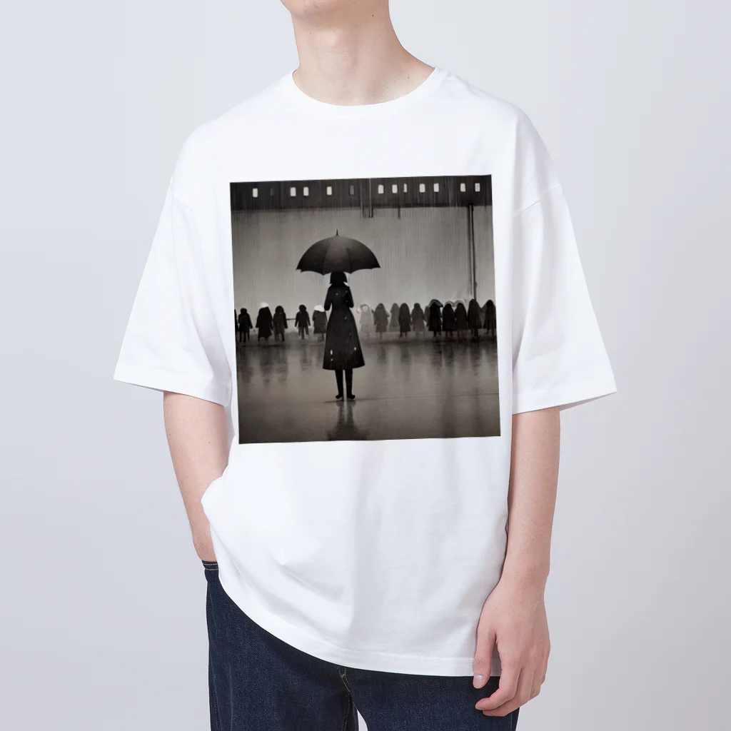 チョピの人と雨の雨 オーバーサイズTシャツ