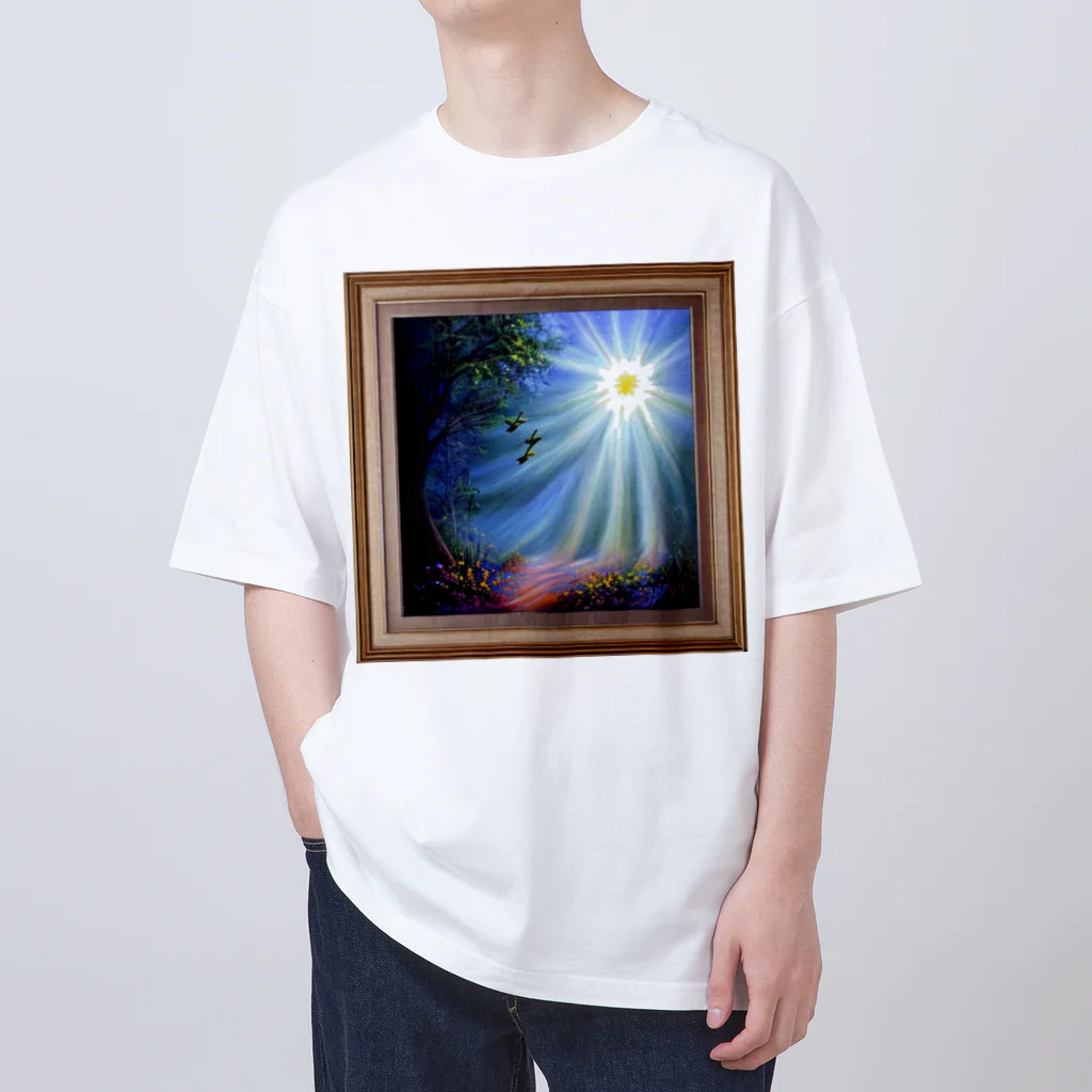 positive_poem05の額縁の太陽を見て創作 Oversized T-Shirt