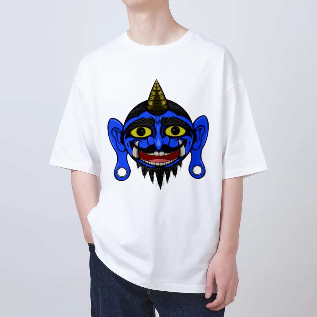 FacefacefacesのBlue ogre face Oversized T-Shirt