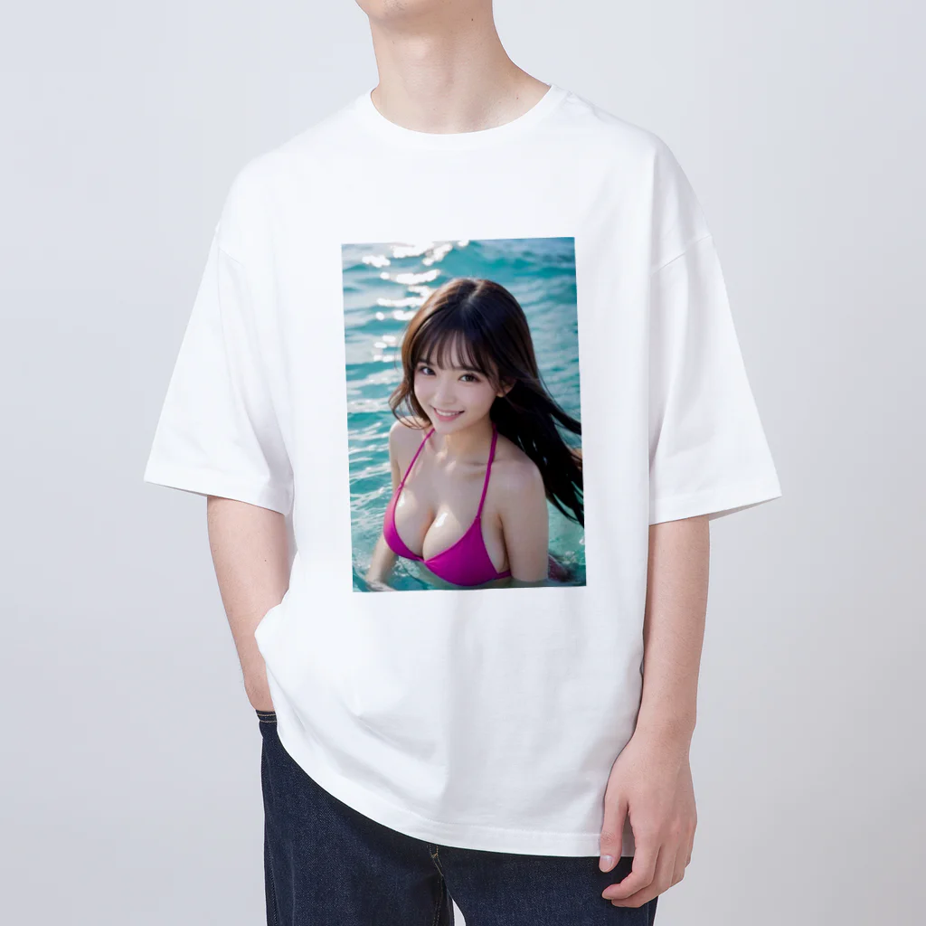 デジタル美女アートのAI美女グラビア11 オーバーサイズTシャツ