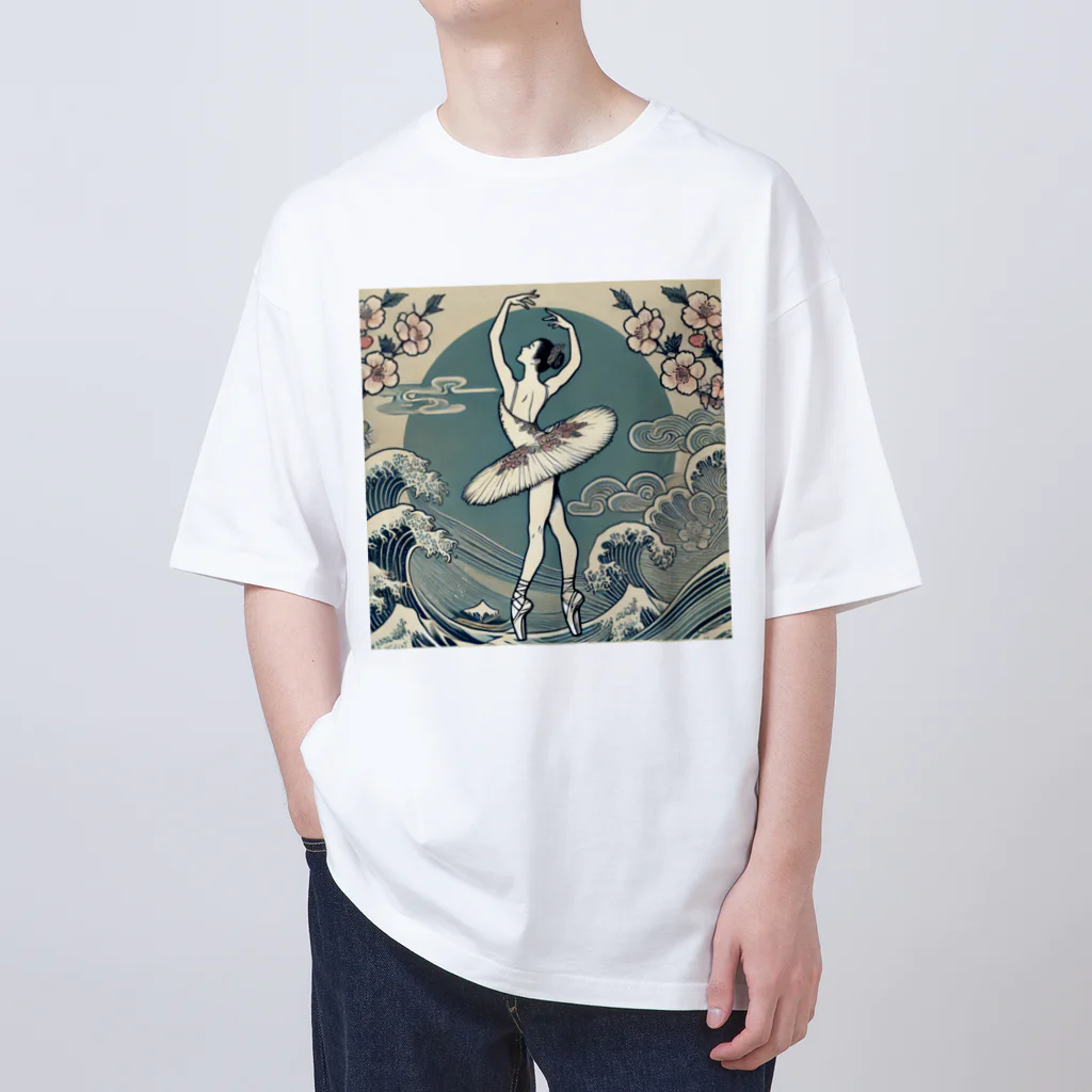 endo-6754の浮世絵×バレエ オーバーサイズTシャツ