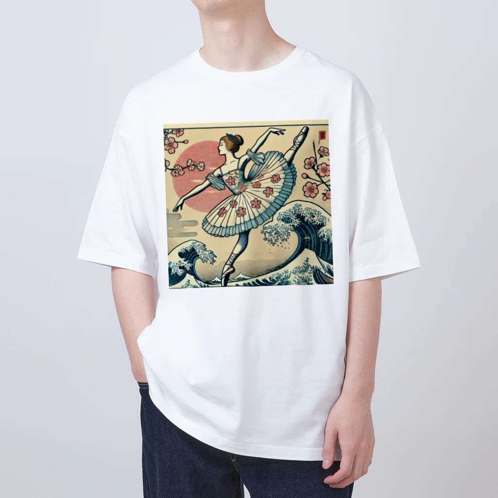 endo-6754の浮世絵×バレエ2 Oversized T-Shirt