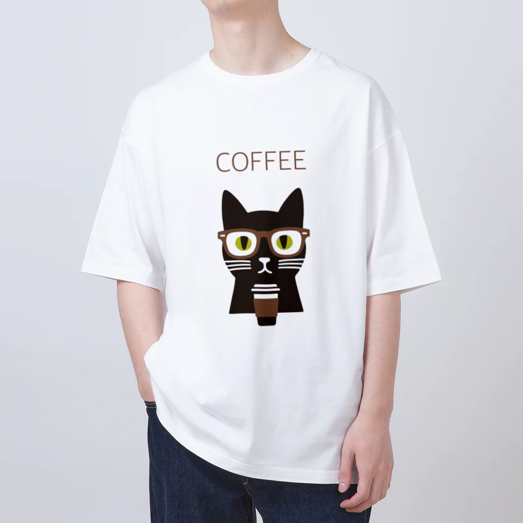 ねこのみのコーヒー ネコ オーバーサイズTシャツ