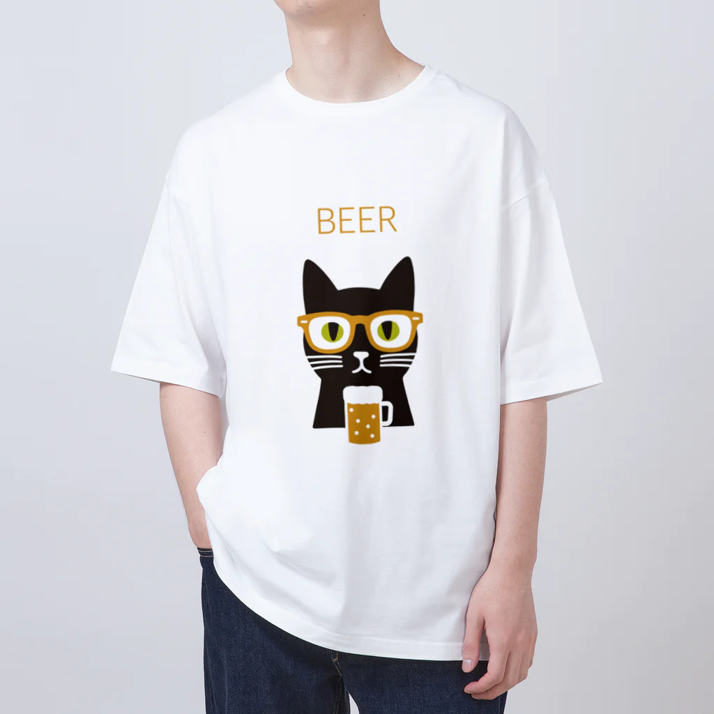 ねこのみのビール ネコ オーバーサイズTシャツ