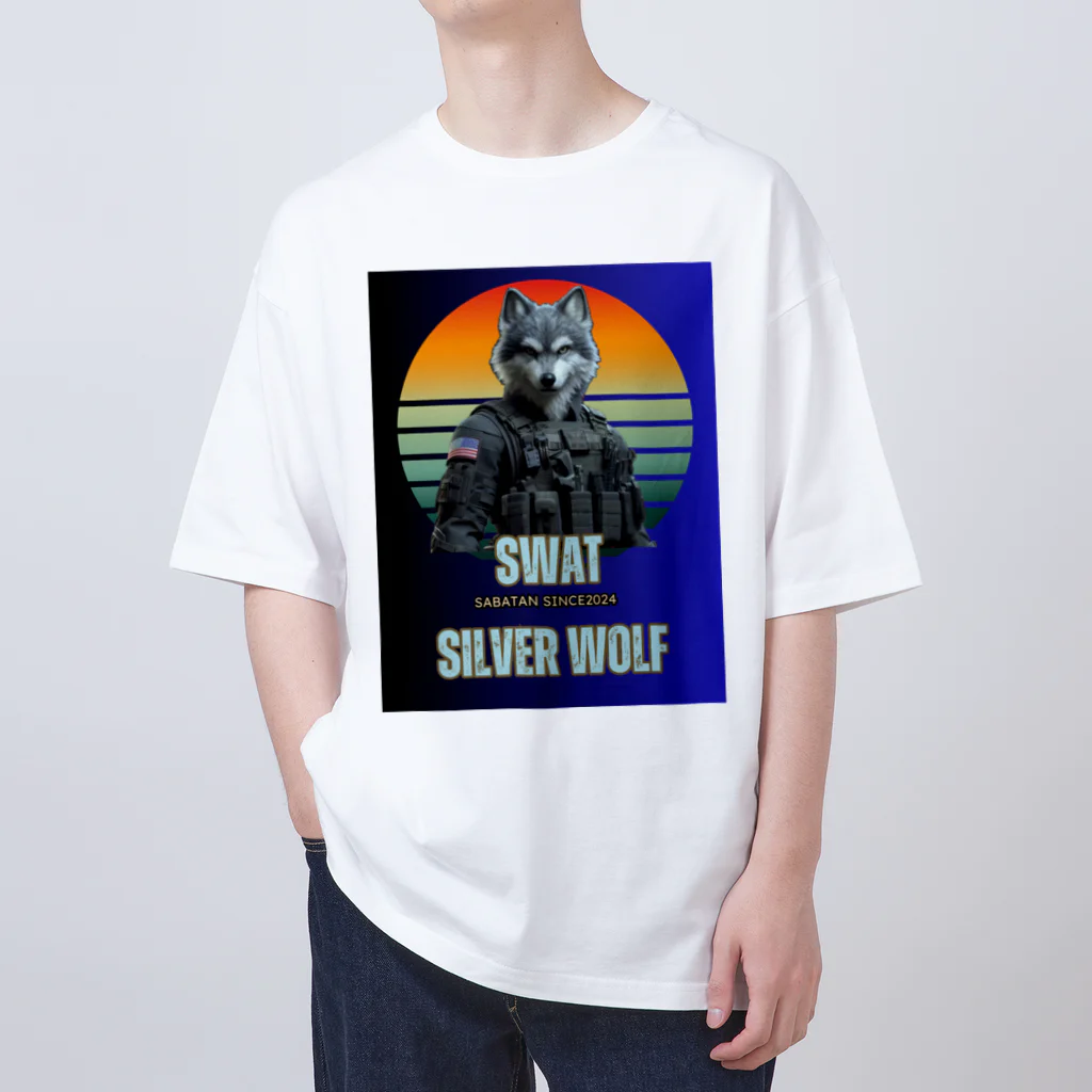 SaBATaNのSWAT シルバーウルフ1 Oversized T-Shirt