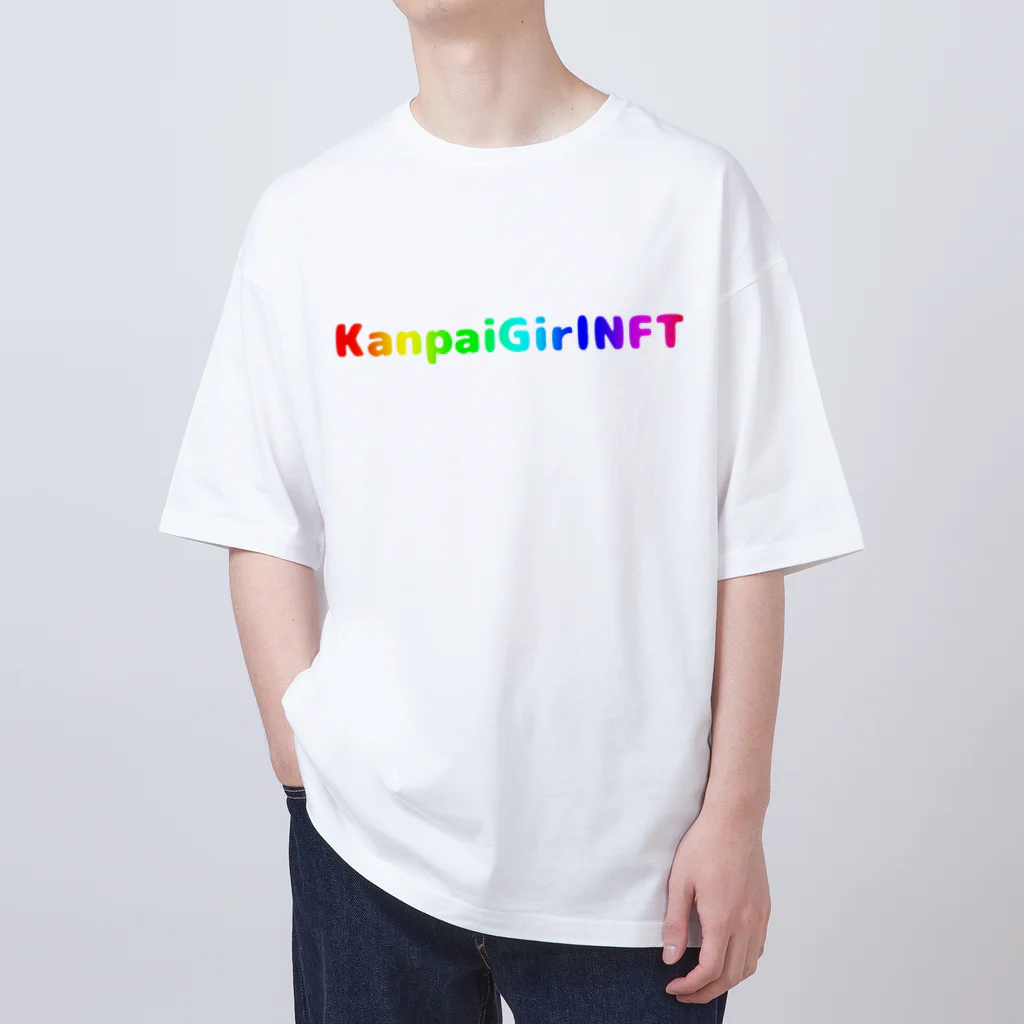 乾杯がーるずSHOPのKanpaiGirl「レインボーロゴ」アパレル Oversized T-Shirt