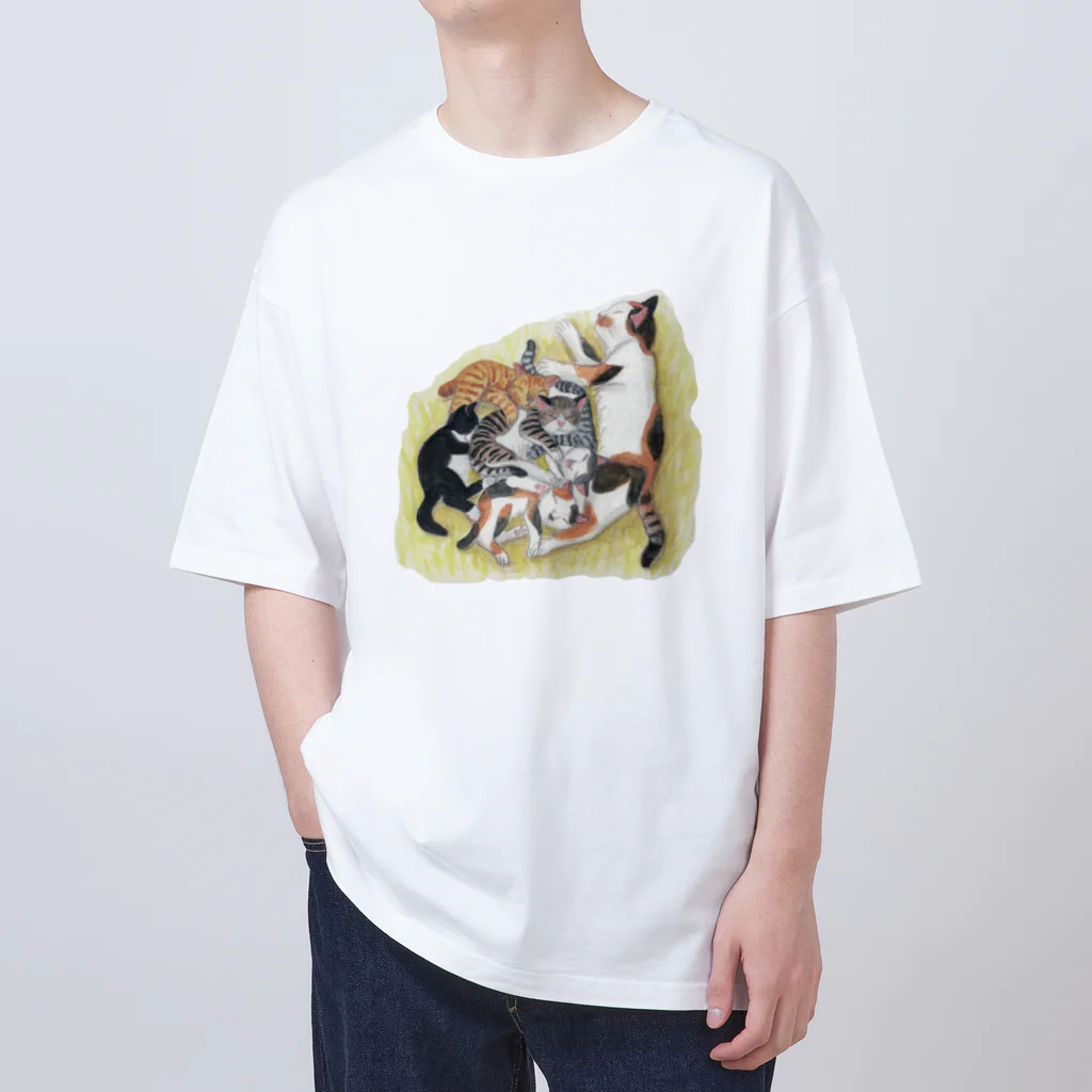 イラストレータ　佐野早津紀グッズの佐野早津紀　猫　XYZ Oversized T-Shirt