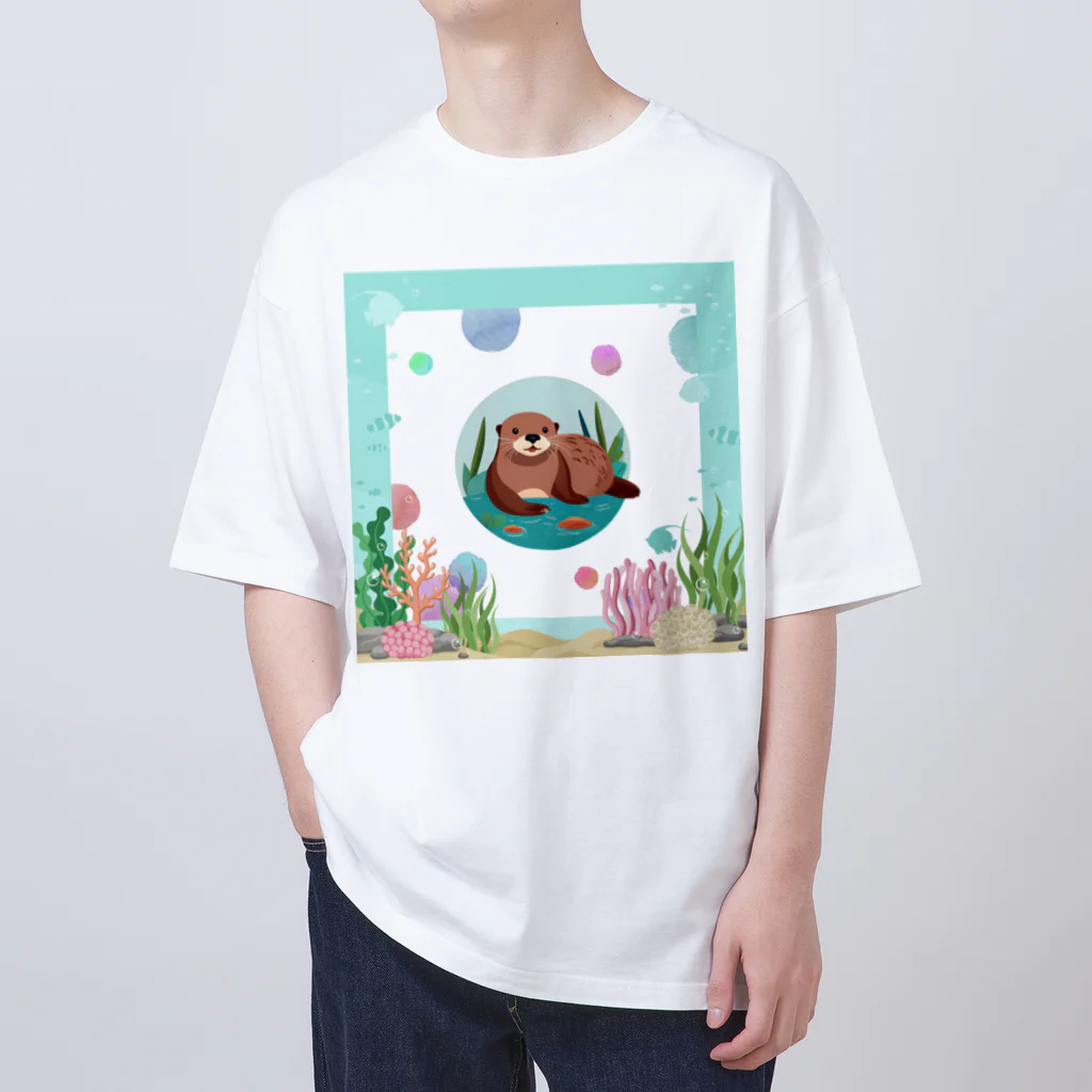 はちみつあめのカワウソ君 オーバーサイズTシャツ