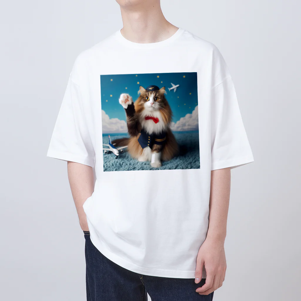 sophie138の猫の客室乗務員 Oversized T-Shirt