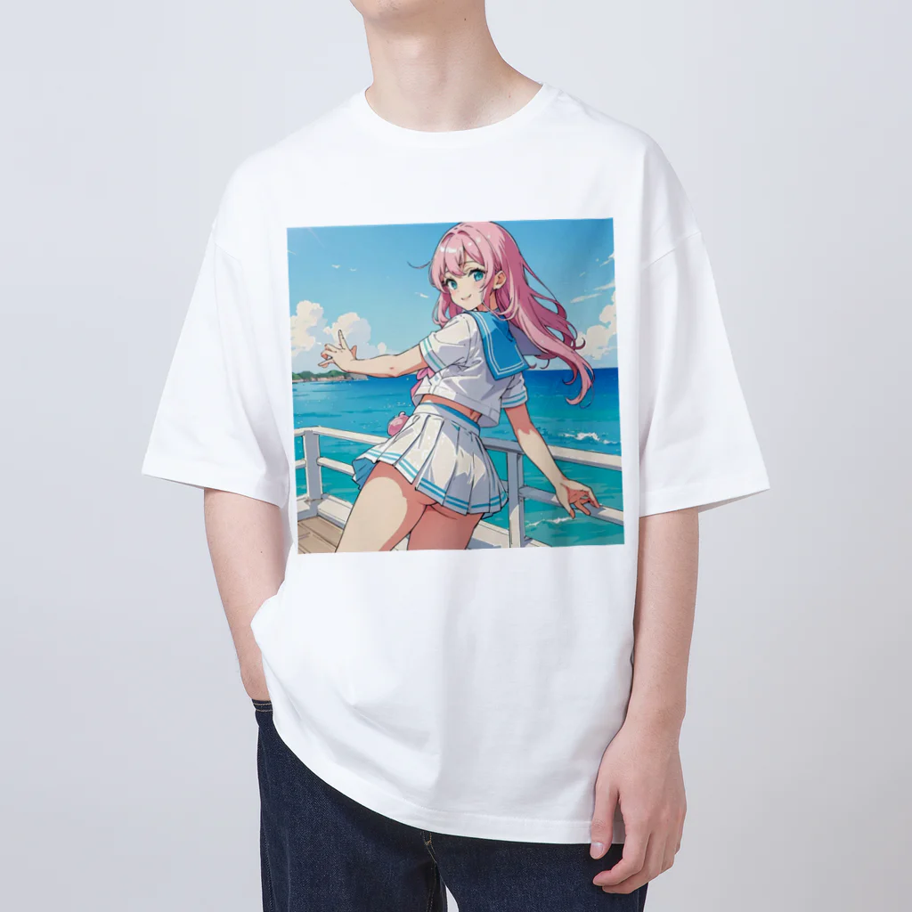 yozoraniyumeoの魔法セーラー少女 オーバーサイズTシャツ