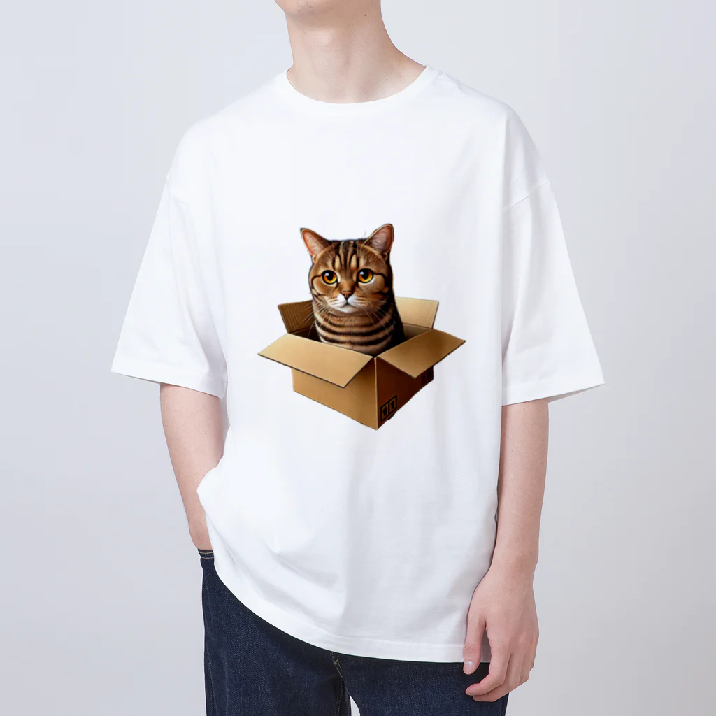 猫の小梅お嬢さんの小梅ちゃん　箱猫 Oversized T-Shirt