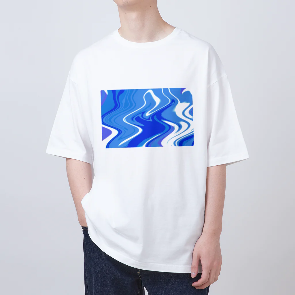 Aster1smのblue marble オーバーサイズTシャツ