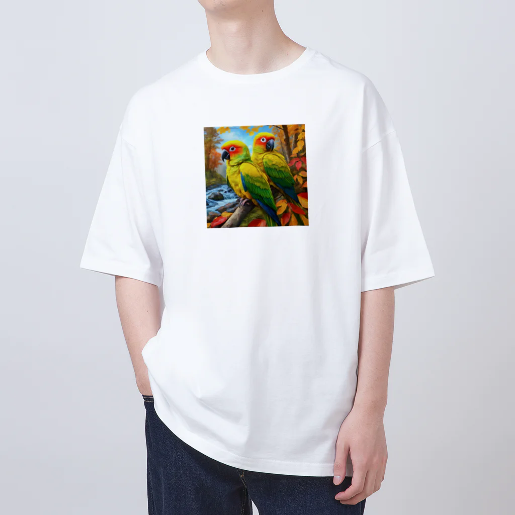 urako77のインコ オーバーサイズTシャツ