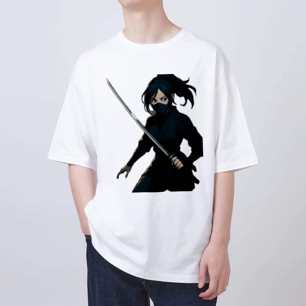 oto_jpのNinja Girl T-Shirt 女忍者Tシャツ Oversized T-Shirt