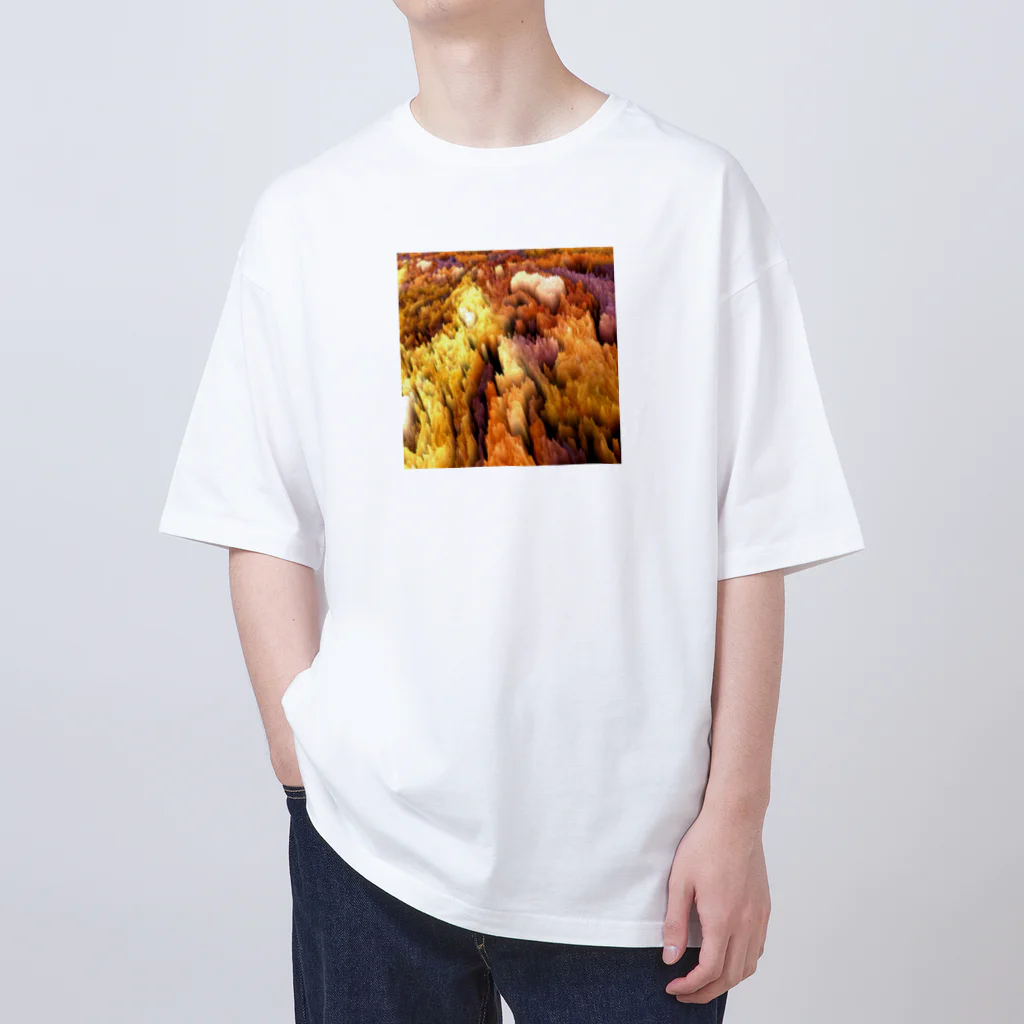 🍩tarojiro(たろじろ) shop🍩の捕らわれの土ロボット模様 Oversized T-Shirt