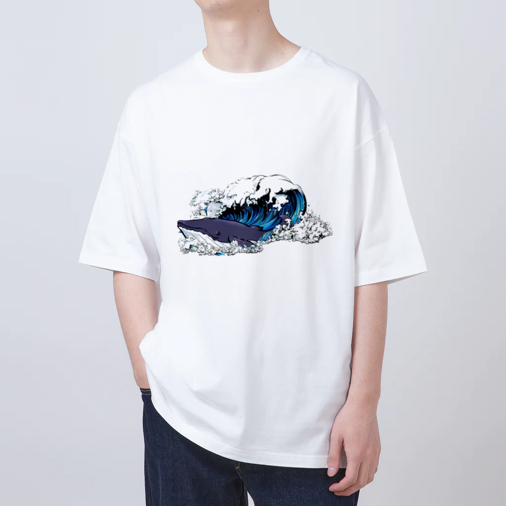 Poooompadoooourの波と、ざとうくじら Oversized T-Shirt