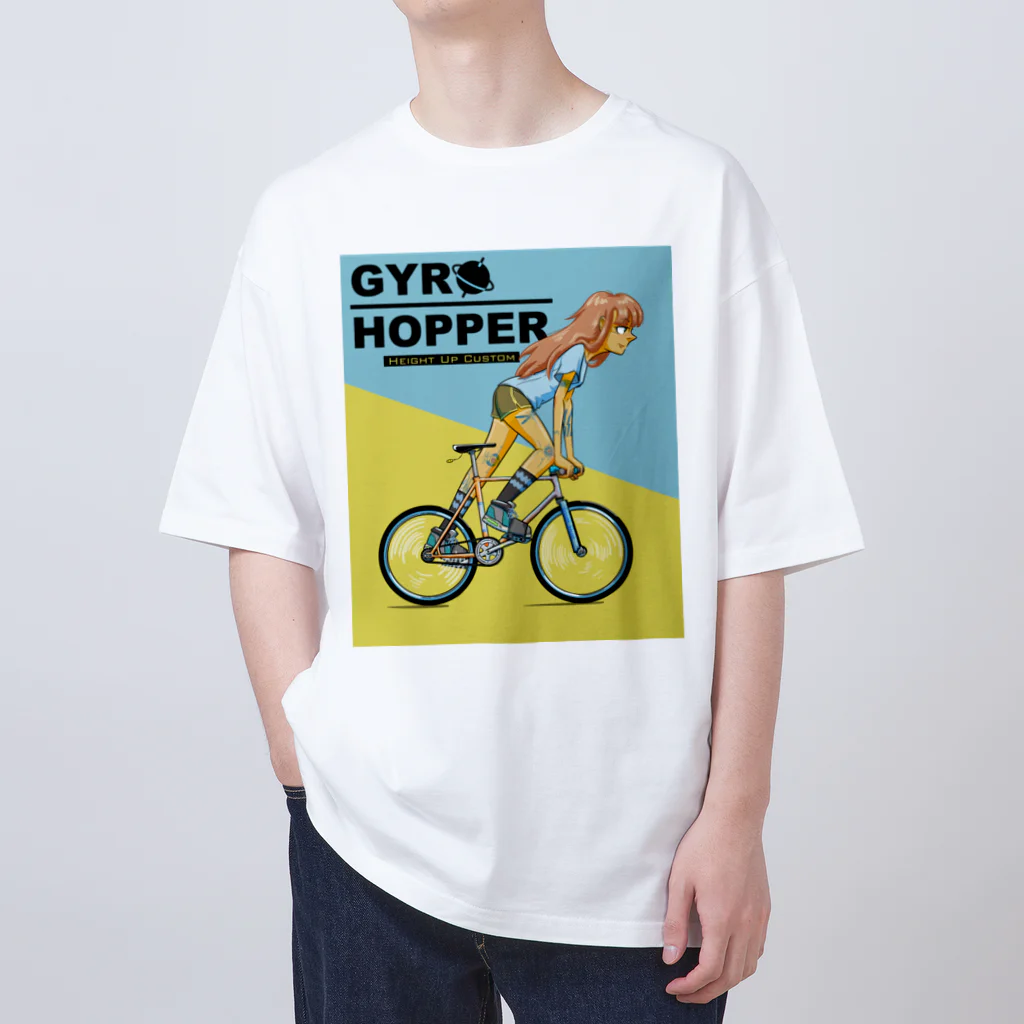 nidan-illustrationのGYRO HOPPER (inked fixie girl) オーバーサイズTシャツ