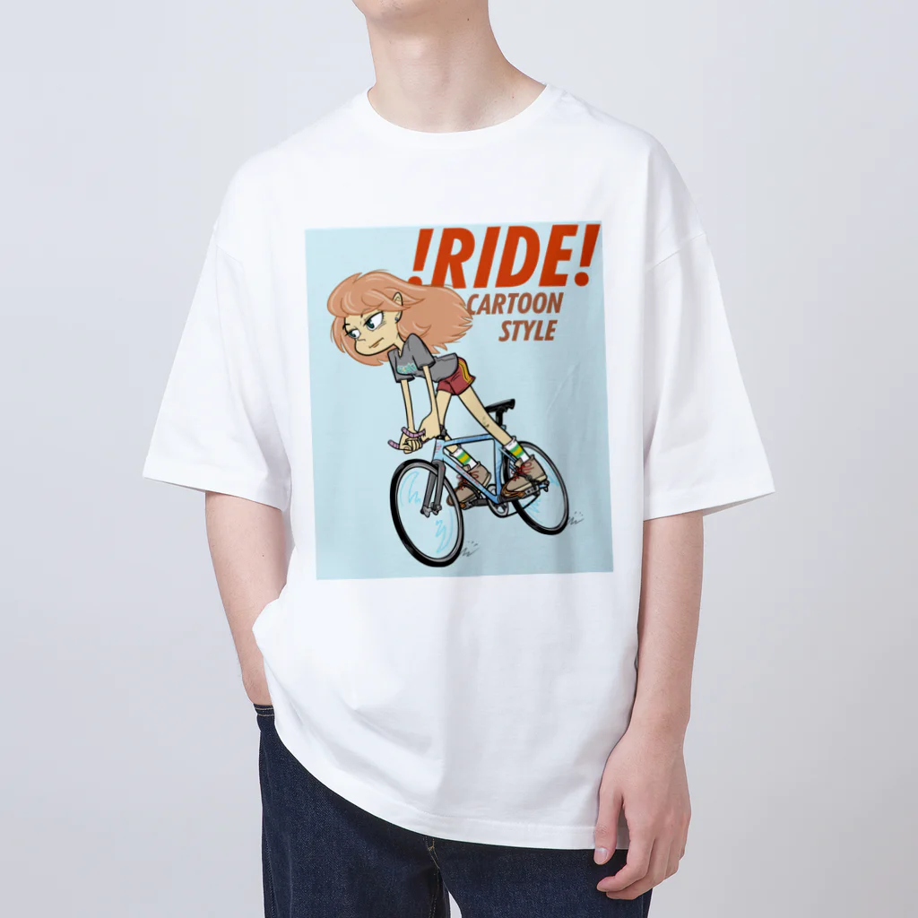 nidan-illustrationの!RIDE! (CARTOON STYLE) オーバーサイズTシャツ